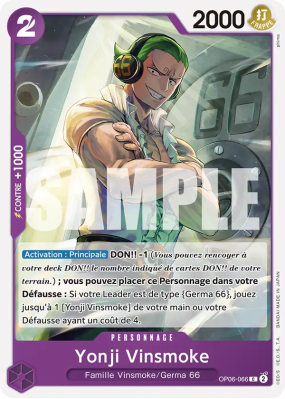 Carte One Piece Yonji Vinsmoke OP06-066 C PRB01