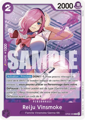 Carte One Piece Reiju Vinsmoke OP06-068 C PRB01