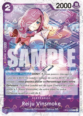 Carte One Piece Reiju Vinsmoke OP06-068 C JOLLY ROGER FOIL PRB01