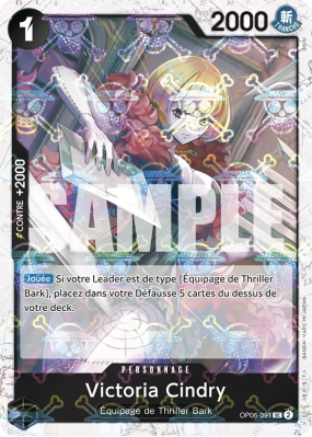 Carte One Piece Victoria Cindry OP06-091 UC JOLLY ROGER FOIL PRB01