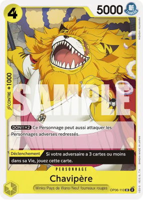 Carte One Piece Chavipère OP06-110 UC PRB01