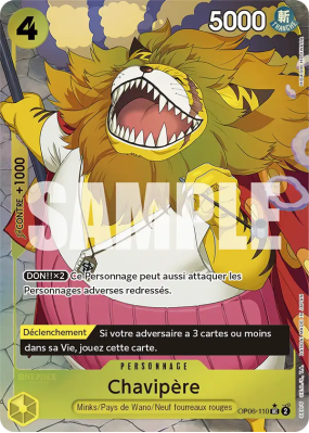 Carte One Piece Chavipère OP06-110 UC ALT ART PRB01