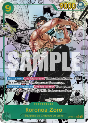 Carte One Piece Roronoa Zoro OP06-118 SEC MANGA RARE PRB01