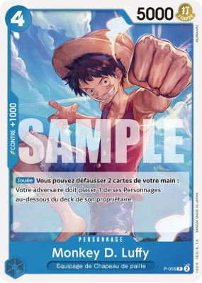 Carte One Piece Monkey D. Luffy P-055 P PRB01