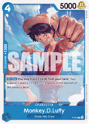 Carte One Piece Monkey D. Luffy P-055 P PRB01