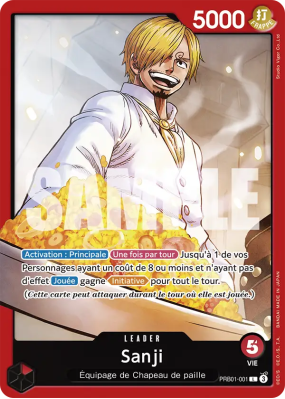 Carte One Piece Sanji PRB01-001 L