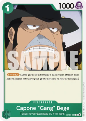 Carte One Piece Capone "Gang" Bege ST02-004 C PRB01
