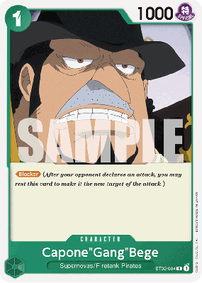 Carte One Piece Capone "Gang" Bege ST02-004 C PRB01