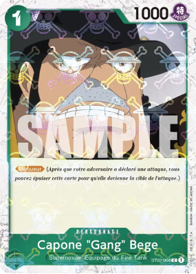 Carte One Piece Capone "Gang" Bege ST02-004 C JOLLY ROGER FOIL PRB01