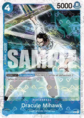 Carte One Piece Dracule Mihawk ST03-005 C JOLLY ROGER FOIL PRB01