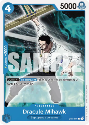 Carte One Piece Dracule Mihawk ST03-005 C PRB01