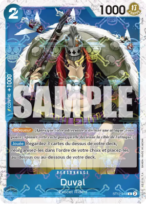 Carte One Piece Duval ST12-014 C JOLLY ROGER FOIL PRB01