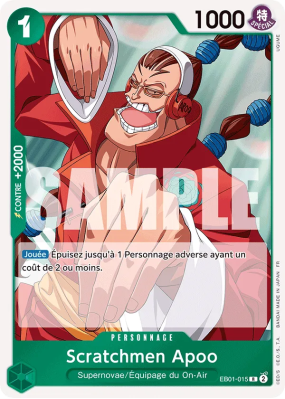 Carte One Piece Scratchmen Apoo EB01-015 R PRB02