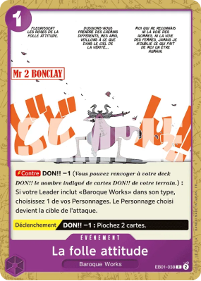 Carte One Piece La folle attitude EB01-038 C PRB02