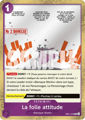 Carte One Piece La folle attitude EB01-038 C FOIL PRB02