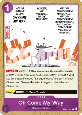 Carte One Piece La folle attitude EB01-038 C PRB02