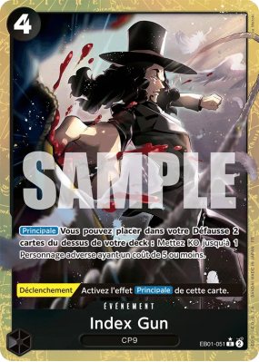 Carte One Piece Index Gun EB01-051 R ALT ART PRB02