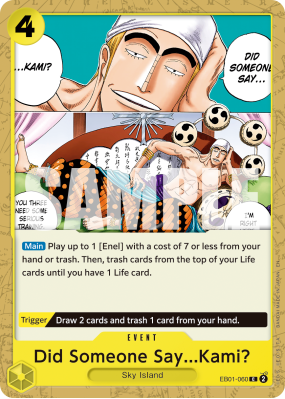 Carte One Piece Me voilà, je suis Dieu !. EB01-060 C PRB02