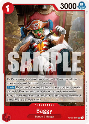 Carte One Piece Baggy OP03-008 UC PRB02