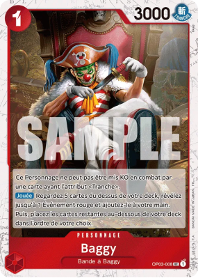 Carte One Piece Baggy OP03-008 UC FOIL PRB02