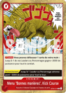 Carte One Piece Menu "Bonnes manières", Kick Course OP04-016 R PRB02