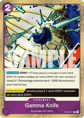 Carte One Piece Gamma Knife OP05-077 C FOIL PRB02