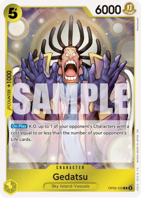 Carte One Piece Gedatsu OP05-102 R PRB02