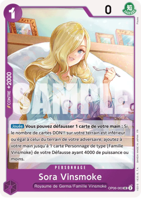 Carte One Piece Sora Vinsmoke OP06-063 UC PRB02