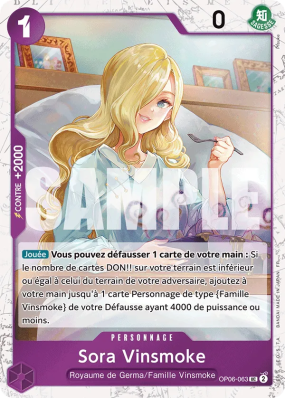 Carte One Piece Sora Vinsmoke OP06-063 UC FOIL PRB02