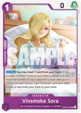 Carte One Piece Sora Vinsmoke OP06-063 UC PRB02