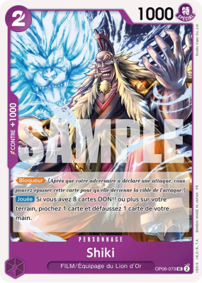Carte One Piece Shiki OP06-073 UC PRB02