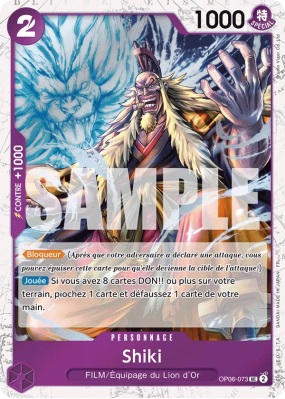 Carte One Piece Shiki OP06-073 UC FOIL PRB02