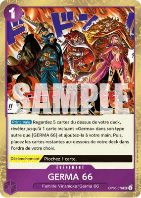 Carte One Piece GERMA 66 OP06-078 UC FOIL PRB02