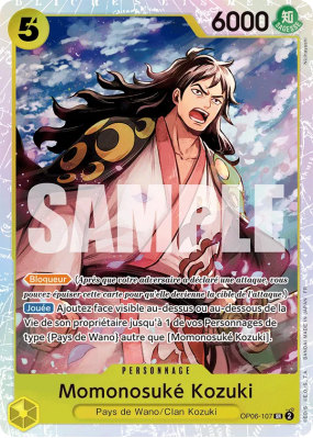 Carte One Piece Momonosuké Kozuki OP06-107 SR PRB02