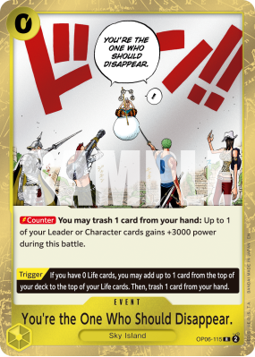 Carte One Piece C'est toi qui vas nous faire le plaisir de disparaître OP06-115 R PRB02
