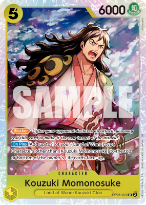 Carte One Piece Momonosuké Kozuki OP06-107 SR PRB02