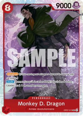 Carte One Piece Monkey D. Dragon OP07-015 SR PRB02