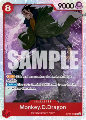 Carte One Piece Monkey D. Dragon OP07-015 SR PRB02