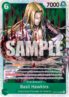 Carte One Piece Basil Hawkins OP07-029 SR PRB02