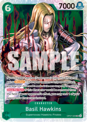 Carte One Piece Basil Hawkins OP07-029 SR PRB02