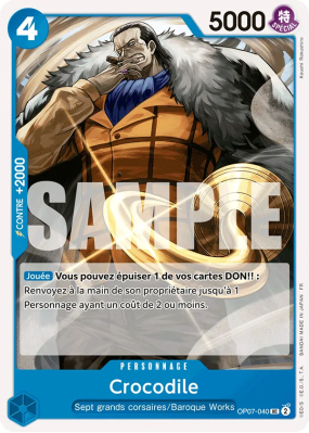 Carte One Piece Crocodile OP07-040 UC PRB02