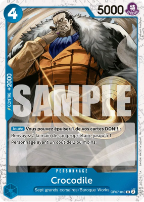 Carte One Piece Crocodile OP07-040 UC FOIL PRB02