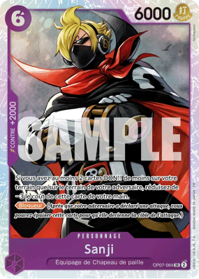 Carte One Piece Sanji OP07-064 SR PRB02