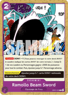 Carte One Piece Ramollo Beam Sword OP07-076 C PRB02