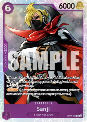 Carte One Piece Sanji OP07-064 SR PRB02
