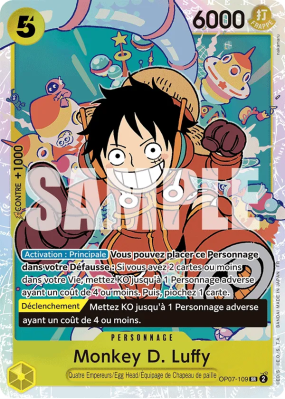 Carte One Piece Monkey D. Luffy OP07-109 SR PRB02