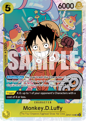 Carte One Piece Monkey D. Luffy OP07-109 SR PRB02