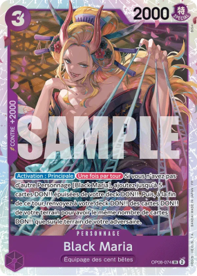 Carte One Piece Black Maria OP08-074 SR PRB02