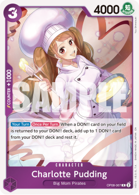 Carte One Piece Charlotte Pudding OP08-067 R PRB02