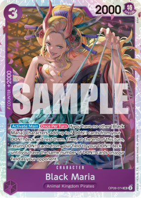 Carte One Piece Black Maria OP08-074 SR PRB02